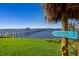 A sign with directions to Turks and Caicos by the private dock at 2912 River Point Dr, Daytona Beach, FL 32118