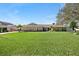 Charming single-story home with stone facade, lush lawn, and mature trees at 2912 River Point Dr, Daytona Beach, FL 32118