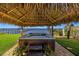 Waterfront hot tub under tiki hut with beautiful view of the bay at 2912 River Point Dr, Daytona Beach, FL 32118