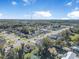 Aerial view showcasing a peaceful residential area with various houses surrounded by lush greenery at 348 Southern Winds Blvd, Deland, FL 32720