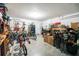 Functional garage featuring storage solutions and space for vehicles and hobbies at 348 Southern Winds Blvd, Deland, FL 32720