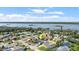 An aerial view of a single-Gathering home with a scenic waterfront view from the property at 4 Water Oak Cir, Ormond Beach, FL 32176
