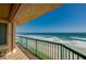 Balcony with views of the Atlantic Ocean, beachfront and emerald green railing at 4555 S Atlantic Ave # 4508, Port Orange, FL 32127