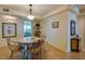 Dining room adjacent to the Primary bedroom with tile flooring at 4555 S Atlantic Ave # 4508, Port Orange, FL 32127