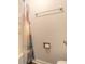 Shower stall with bright white walls and a colorful curtain at 1101 Deer Springs Rd, Port Orange, FL 32129