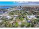 An aerial view of a home near a developed city center, offering a blend of residential comfort and urban accessibility at 134 Knight Pl, Daytona Beach, FL 32114