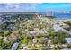 An aerial view that highlights the property's setting with a scenic landscape in the distance at 134 Knight Pl, Daytona Beach, FL 32114