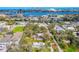 Aerial view showcasing the property's location with water views and city skyline in the background at 134 Knight Pl, Daytona Beach, FL 32114