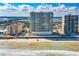 Beautiful aerial shot of the condo building by the beach, perfect for vacation living at 3333 S Atlantic Ave # 1802, Daytona Beach, FL 32118