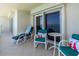 Relax on your private ocean view balcony with comfortable seating at 3333 S Atlantic Ave # 1802, Daytona Beach, FL 32118