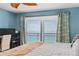 Bedroom with ocean views and a built in desk at 3333 S Atlantic Ave # 1802, Daytona Beach, FL 32118