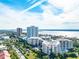 Striking aerial view captures the condo, and the building's proximity to the Halifax River at 3 Oceans West Blvd # 7C6, Daytona Beach, FL 32118