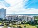 Attractive aerial view of the condos, highlighting the location near the Halifax River at 3 Oceans West Blvd # 7C6, Daytona Beach, FL 32118