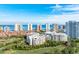 Beautiful aerial view showcasing the condo's prime location near the ocean and a golf course at 3 Oceans West Blvd # 7C6, Daytona Beach, FL 32118