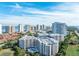 An aerial view displaying the condo's beautiful oceanfront location and community pool at 3 Oceans West Blvd # 7C6, Daytona Beach, FL 32118