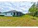 Expansive backyard featuring well-maintained lawn and a screened-in lanai, perfect for relaxing at 1068 Sea Shell Ct, Daytona Beach, FL 32124