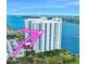 Aerial view of a high rise building that overlooks the ocean and beach at 231 Riverside Dr # 1907-1, Holly Hill, FL 32117