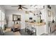 Modern kitchen with stainless steel appliances and a breakfast bar with seating at 111 Heron Dunes Dr, Ormond Beach, FL 32176