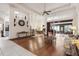 Spacious living room boasts hardwood floors, high ceilings, and neutral decor at 1432 Kinnard Cir, Ormond Beach, FL 32174