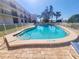 The community pool is a refreshing 3 ft 6 in. deep and perfect for hot summer days at the condo at 2600 Ocean Shore Blvd # 103, Ormond Beach, FL 32176