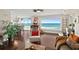 Beachfront living room offers gorgeous ocean views and an inviting place to relax at 3390 Ocean Shore Blvd # 4020, Ormond Beach, FL 32176