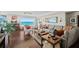Comfortable living room showcases views of the ocean and beach at 3390 Ocean Shore Blvd # 4020, Ormond Beach, FL 32176