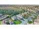 A beautiful, sunny aerial view of a residential neighborhood with mature trees and green lawns at 187 Indian Wells Ave, Kissimmee, FL 34759