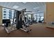 Fitness center equipped with various exercise machines and scenic windows at 1425 Ocean Shore Blvd # 102, Ormond Beach, FL 32176