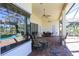 Outdoor patio with comfortable seating and pool view at 1317 Dovercourt Ln, Ormond Beach, FL 32174
