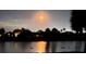 Tranquil night shot with landscape featuring the silhouette of trees reflecting off the calm surface of the pond at 1317 Dovercourt Ln, Ormond Beach, FL 32174