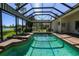 Stunning pool with screened enclosure, and brick pavers providing privacy and a luxurious experience at 1317 Dovercourt Ln, Ormond Beach, FL 32174