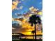 Picturesque riverfront view at sunset with palm trees and a bridge at 14 Sea Swallow Ter, Ormond Beach, FL 32176
