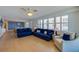 Relax in this beautiful living room with a comfortable setting and expansive ocean views at 4545 S Atlantic Ave # 3206, Port Orange, FL 32127