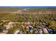 Community aerial view showing a neighborhood with mature trees and a home near a scenic waterway at 3220 Galty Cir, Ormond Beach, FL 32174