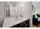 Bright bathroom with white countertops, modern fixtures, and a shower cabin at 410 Viola Dr, Davenport, FL 33837