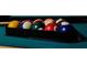 Close-up of a billiard ball rack on the billiard table with an array of brightly colored billiard balls at 410 Viola Dr, Davenport, FL 33837