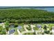 An attractive aerial view of homes with lush green surroundings and waterfront at 6172 Knotty Pine Ct, Port Orange, FL 32127