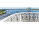 Balcony with beautiful water views and decorative railing at 925 N Halifax Ave # 1105, Daytona Beach, FL 32118