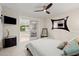Modern bedroom with sliding door and comfortable white bedding at 2924 River Point Dr, Daytona Beach, FL 32118