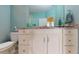 Well-lit bathroom featuring granite countertops, neutral paint, and vanity with ample storage at 5431 Hutchinson St, Port Orange, FL 32128