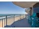 Enjoy ocean views from the private balcony with seating at 1155 Ocean Shore Blvd # 702, Ormond Beach, FL 32176