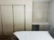 Bedroom featuring closet space and a built-in vanity area at 212 Rue De Pont, Tavares, FL 32778