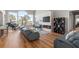 Bright living room featuring high ceilings, a modern fireplace and lots of natural light at 2189 Old Dixie Hwy, Ormond Beach, FL 32174