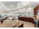 Kitchen boasts a large island with bar seating and a view of the water at 3130 Indian Trl, Eustis, FL 32726