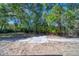 Large backyard showcasing a partially paved area with lush trees creating a natural backdrop at 330 Wall Ave, Ormond Beach, FL 32174