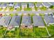 An aerial view of a single-Gathering home featuring a fenced yard with a patio and well-maintained landscaping at 5635 Estero Loop, Port Orange, FL 32128