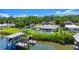 Waterfront home with private dock and pool, lush lawn space, and easy access to water activities at 5809 Riverside Dr, Port Orange, FL 32127
