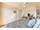 Bright main bedroom featuring hardwood floors, neutral tones, and ample storage space at 2967 S Atlantic Ave # 708, Daytona Beach Shores, FL 32118