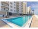 Bright and inviting swimming pool with ample deck space and coastal views at 2967 S Atlantic Ave # 708, Daytona Beach Shores, FL 32118
