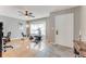 Bonus room with exercise equipment, natural light from bay window, and hardwood flooring at 11 Larisa Ter, Ormond Beach, FL 32174